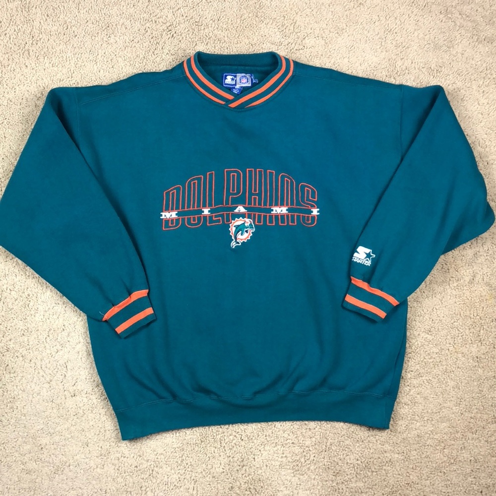Starter NFL Miami Dolphins Crewneck Sweater XL